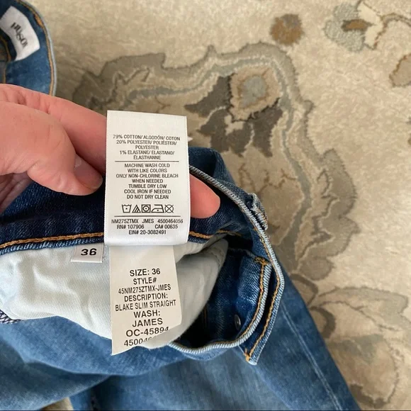 NWT HUDSON BLAKE SLIM STRAIGHT LEG JEANS - Picture 5 of 10